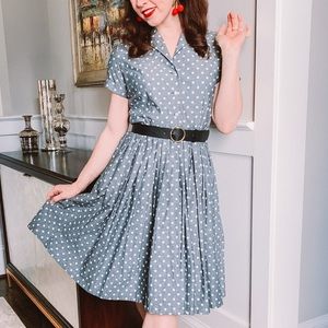 Myrtlewood of California Polka Dot Shirtdress Sz S